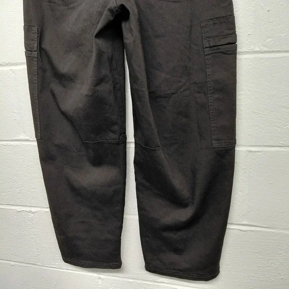 Barrel Cargo Pants Black Jeans Womens Size MEDIUM 28x26 Pockets - Picture 4 of 12
